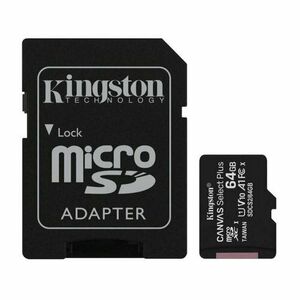 64GB microSDXC Kingston Canvas Select Plus A1 CL10 100MB/s + adapter vyobraziť