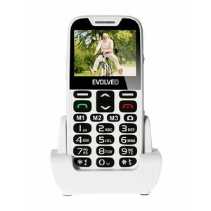 EVOLVEO EasyPhone XD, mobilný telefón pre seniorov s nabíjacím stojanom (biela farba) vyobraziť
