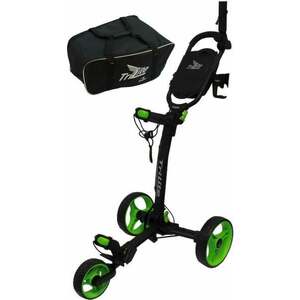 Axglo TriLite 3-Wheel Trolley SET Black/Green Manuálny golfový vozík vyobraziť