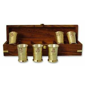 Sailor 6 mini mugs brass - inside silverplated vyobraziť