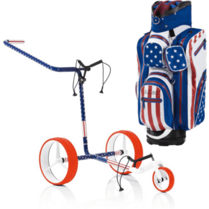 Jucad Carbon 3-Wheel Aquastop Bag SET USA Manuálny golfový vozík vyobraziť