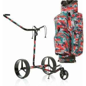 Jucad Carbon 3-Wheel Aquastop Bag SET Camouflage Manuálny golfový vozík vyobraziť