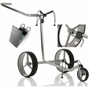 Jucad Carbon 3-Wheel Deluxe SET Silver/Black Manuálny golfový vozík vyobraziť