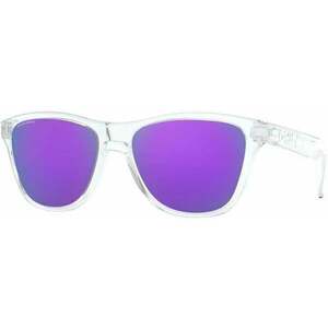 Oakley Frogskins XS 90061453 Polished Clear/Prizm Violet Lifestyle okuliare vyobraziť