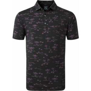 Footjoy Tropic Golf Print Mens Polo Shirt Black/Orchid M vyobraziť