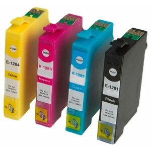 MultiPack EPSON Epson T1285 + 20ks fotopapiera (C13T12854010) - kompatibilná cartridge, čierna + farebná, 1x12ml/3x10ml vyobraziť