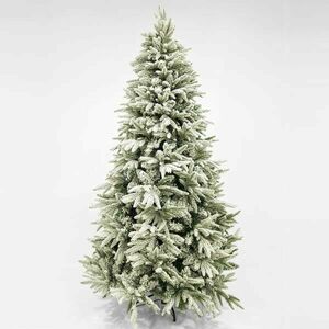 Vianočný umelý stromček Prírodný zasnežený strom 240 cm, 2. akosť vyobraziť