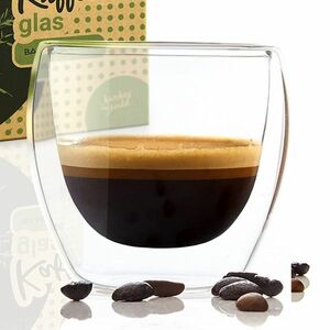 Bambuswald Pohár na kávu, 100 ml, termopohár, ručná výroba, borosilikátové sklo vyobraziť