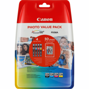 CANON CLI-526 - originálna cartridge, čierna + farebná, 4x9ml vyobraziť