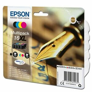 EPSON T1636 (C13T16364012) - originálna cartridge, čierna + farebná, 1x12, 9ml/3x6, 5ml vyobraziť