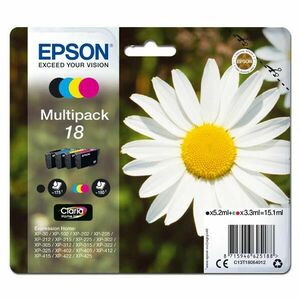 EPSON T1806 (C13T18064012) - originálna cartridge, čierna + farebná, 1x5, 2ml/3x3, 3ml vyobraziť