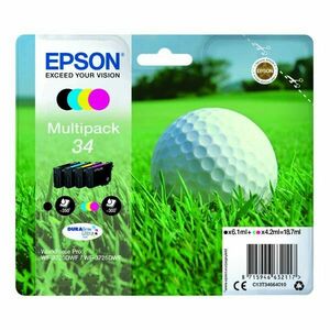EPSON T3466 (C13T34664010) - originálna cartridge, čierna + farebná, 1x6, 1ml/3x4, 2ml vyobraziť