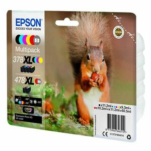 EPSON T379D (C13T379D4010) - originálna cartridge, čierna + farebná, 1x10, 2ml/2x11, 2ml/3x9, 3ml vyobraziť