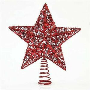Eurolamp Hviezda na špičku vianočného stromčeka, červená 30 cm vyobraziť
