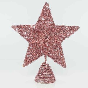 Eurolamp Ružová vianočná hviezda na strom s flitrami, 25, 4 cm, 1 ks vyobraziť