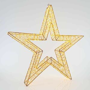 Eurolamp Vianočná dekorácia svietiaca hviezda, 4800 teple bielych LED diód, 70 cm, 1 ks vyobraziť