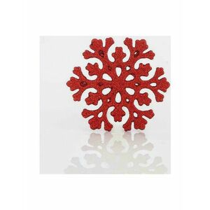 Eurolamp Vianočné ozdoby Plastové červené snehové vločky, 11 cm, SET 5 ks vyobraziť