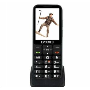 EVOLVEO EasyPhone LT, mobilný telefón pre seniorov s nabíjacím stojanom, čierna vyobraziť
