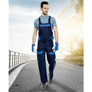 Nohavice s trakmi ARDON®COOL TREND tmavo modré-svetlo modré skrátené | H8427/XL vyobraziť