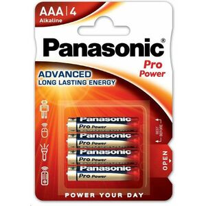 PANASONIC Alkalické batérie Pro Power LR03PPG/4BP AAA 1, 5V (Blister 4ks) vyobraziť