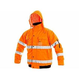 Pánska reflexná bunda LEEDS, zimná, oranžová, veľ. 2XL vyobraziť