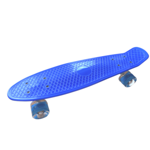 Pennyboard s LED kolieskami, 56 cm DARK BLUE vyobraziť