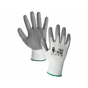 Povrstvené rukavice ABRAK, bielo-šedé, veľ. 06 vyobraziť