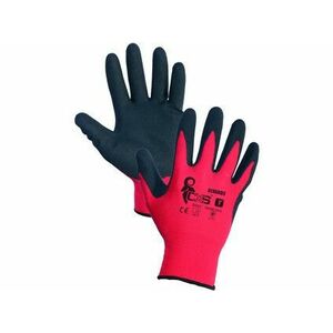 Povrstvené rukavice ALVAROS, červeno-čierne, vel. 07 vyobraziť