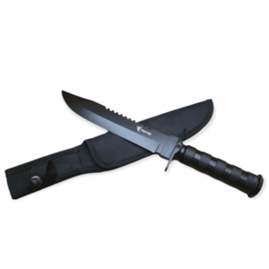 Taktický nôž MILITARY FINKA SURVIVAL 35 cm čierny/strieborný, Čierna vyobraziť