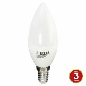TESLA - LED CL140540-4, žiarovka CANDLE sviečka, E14, 5W, 230V, 470lm, 15 000h, 4000K studená biela vyobraziť