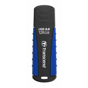 TRANSCEND Flash Disk 128GB JetFlash®810, USB 3.0 (vodeodolný, nárazuvzdorný) (R: 90/W: 40 MB/s) čierna/modrá vyobraziť