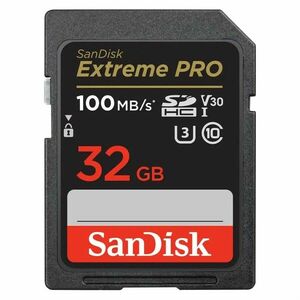 SANDISK SDSDXXO-032G-GN4IN EXTREME PRO 32 GB SDHC MEMORY CARD 100 MB/S 90 MB/S, UHS-I, CLASS 10, U3, V30 vyobraziť