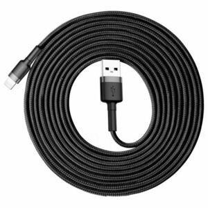 Baseus Cafule kábel USB / Lightning QC3.0 2A 3m, čierny/sivý (CALKLF-RG1) vyobraziť