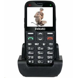 EVOLVEO EasyPhone XG, mobilný telefón pre seniorov s nabíjacím stojanom, čierna vyobraziť