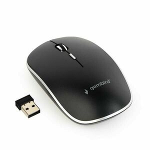 GEMBIRD myš MUSW-4B-01, čierna, bezdrôtová, USB nano receiver vyobraziť