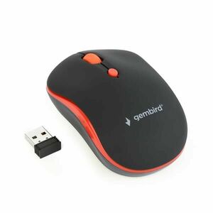 GEMBIRD myš MUSW-4B-03-R, čierno-červená, bezdrôtová, USB nano receiver vyobraziť