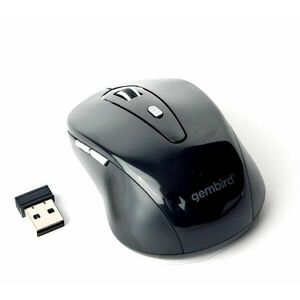 GEMBIRD myš MUSW-6B-01, čierna, bezdrôtová, USB nano receiver vyobraziť