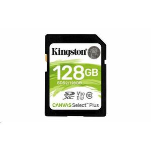 Kingston 128GB SecureDigital Canvas Select Plus (SDXC) 100R 85W Class 10 UHS-I vyobraziť