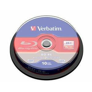 VERBATIM BD-RE SL(10-pack)Blu-Ray/spindle/2x/25GB vyobraziť
