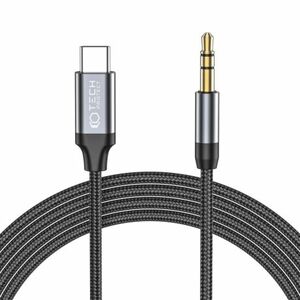Tech-Protect Ultraboost kábel USB-C / 3.5mm jack 1m, čierny vyobraziť