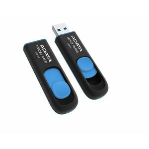 ADATA Flash 64GB UV128, USB 3.1 Dash Drive (R: 90/W: 40 MB/s) čierna/modrá vyobraziť