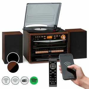 Auna 388-DAB+, stereo systém, 20W max., vinylové platne, CD, kazeta, BT, FM/DAB+, USB vyobraziť