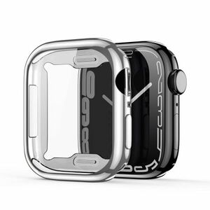 Dux Ducis Samo puzdro so sklom na Apple Watch 7 41mm, strieborné vyobraziť