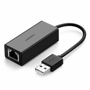 Ugreen CR110 sieťový adaptér USB 2.0 - RJ45, čierny (20254) vyobraziť