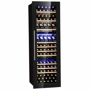 Klarstein Vinsider 89 Trio, vstavaná chladnička na víno. 5 - 18 °C, dotykový ovládací panel, drevené police vyobraziť