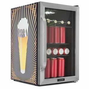 Klarstein Beersafe 70 Birra Edition, chladnička, 70 l, 3 police, panoramatické sklenené dvere, nehrdzavejúca oceľ vyobraziť