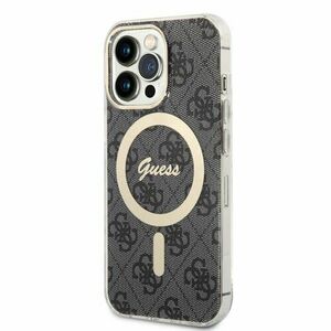 Guess 4G IML MagSafe Kompatibilní Zadní Kryt pro iPhone 13 Pro Black vyobraziť