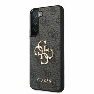 Guess PU 4G Metal Logo Zadní Kryt pro Samsung Galaxy S23 Grey vyobraziť
