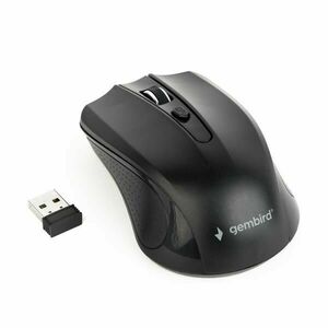 GEMBIRD myš MUSW-4B-04, čierna, bezdrôtová, USB nano receiver vyobraziť