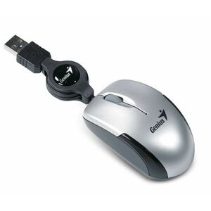 GENIUS myš MicroTraveler V2/ drôtová/ 1200 dpi/ USB/ strieborná vyobraziť
